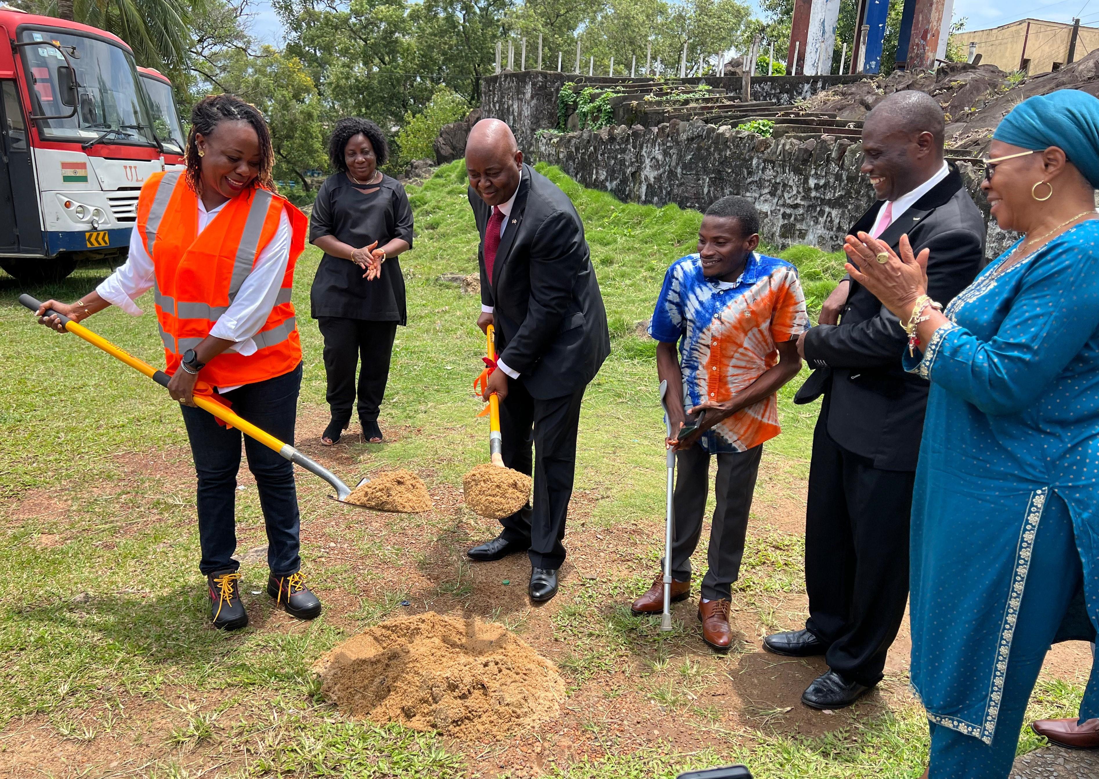 Orange Foundation & University of Liberia Breaks Ground for Disability Ramps 