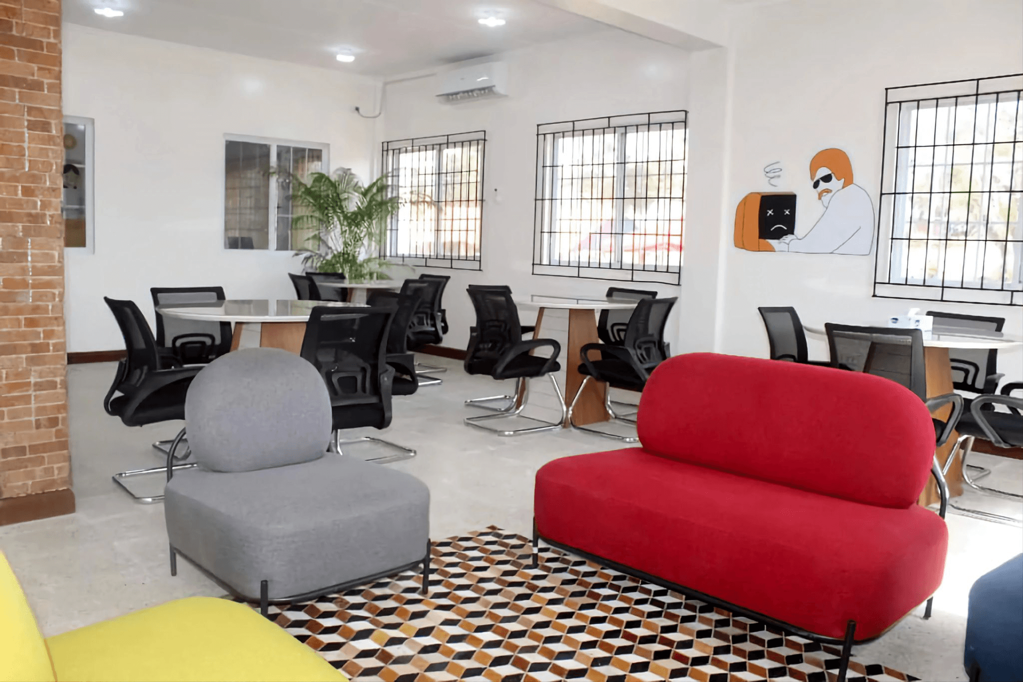 Co-Working Space at the ODC Club at Cuttington University<br>