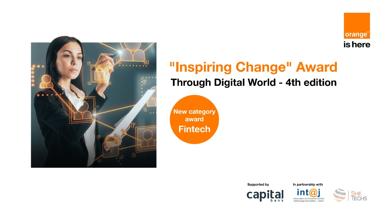 Sponsored by Capital Bank & in Partnership with int@j Orange Jordan Launches the Fourth Edition of the “Inspiring Change” Award