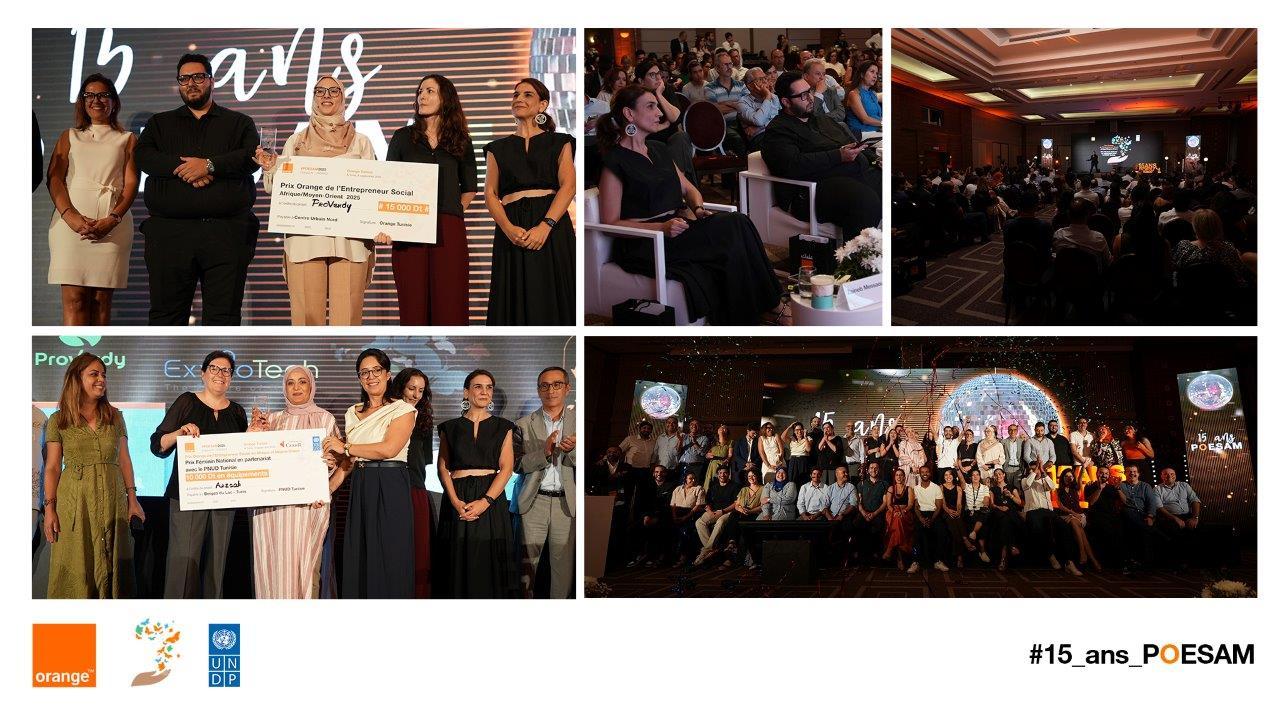 Orange Tunisie célèbre la 15ème édition du Prix Orange de l’Entrepreneur Social et dévoile ses lauréats 2025, avec le lancement du Prix Féminin National by PNUD Tunisie