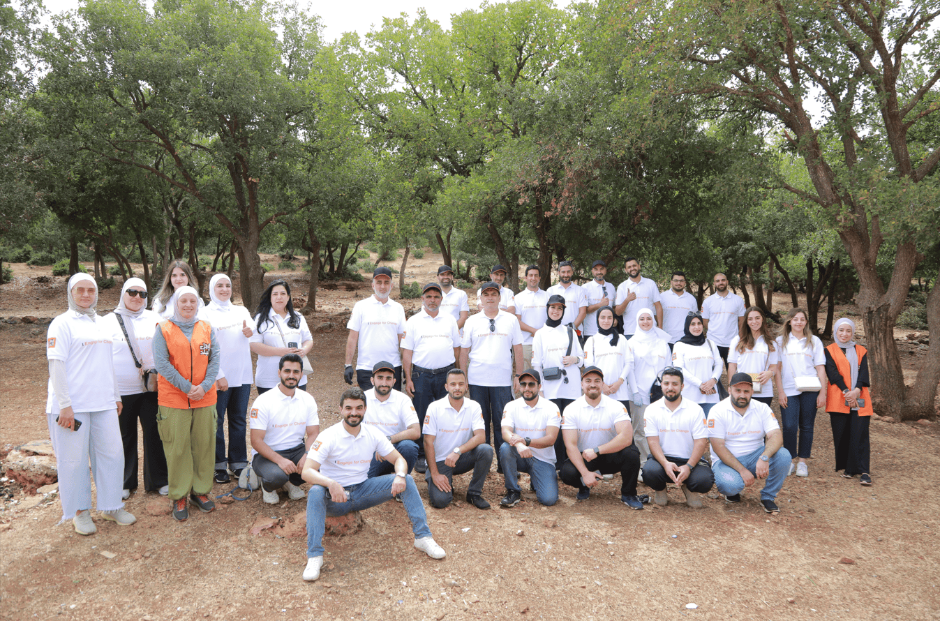 Orange Jordan Employees Volunteer on World Cleanup Day in a Cleanup Campaign at Ishtafina Forest in Ajloun in Partnership with Ahel al-Balad Initiative